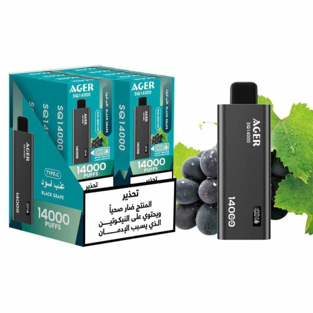 فيب اجير نكهة  عنب اسود Black Grape 14000 سحبة Vape Ager 14000 Puffs
