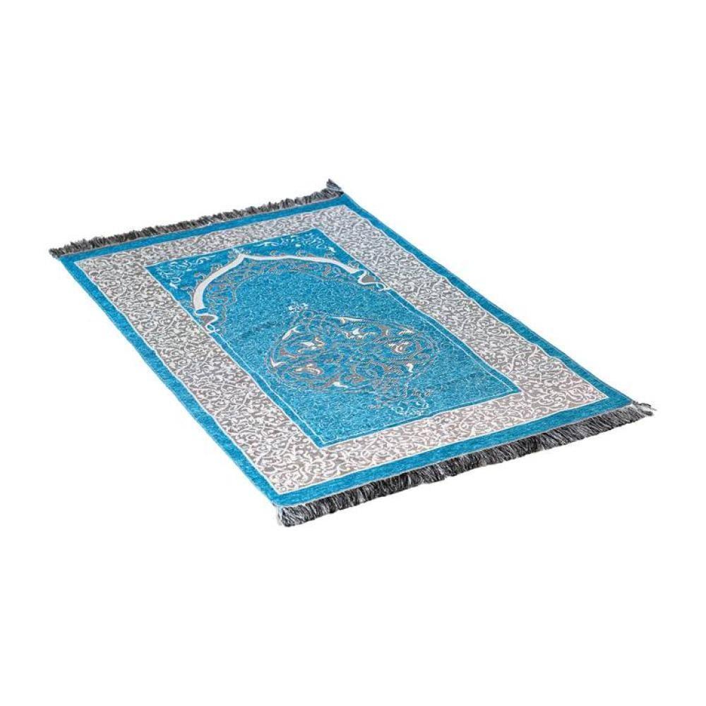 سجادة صلاة مع مسبحة -سماوي