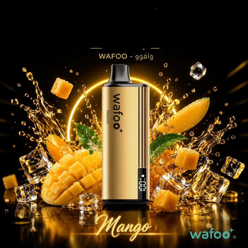 فيب سحبة وافو 16 ألف موشة نكهة مانجو - WAFOO 16000 Puffs Mango