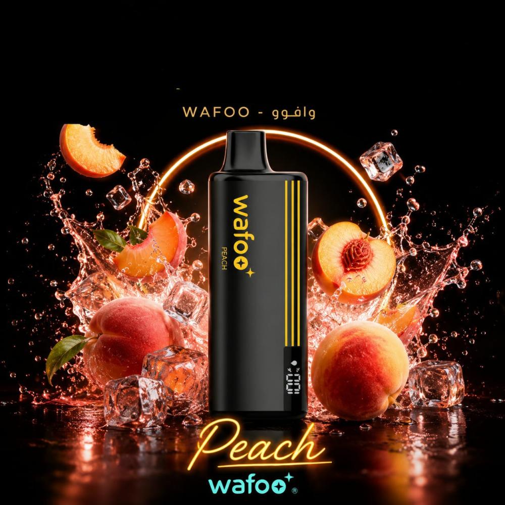 فيب سحبة وافو 16 ألف موشة نكهة خوخ - WAFOO 16000 Puffs Peach