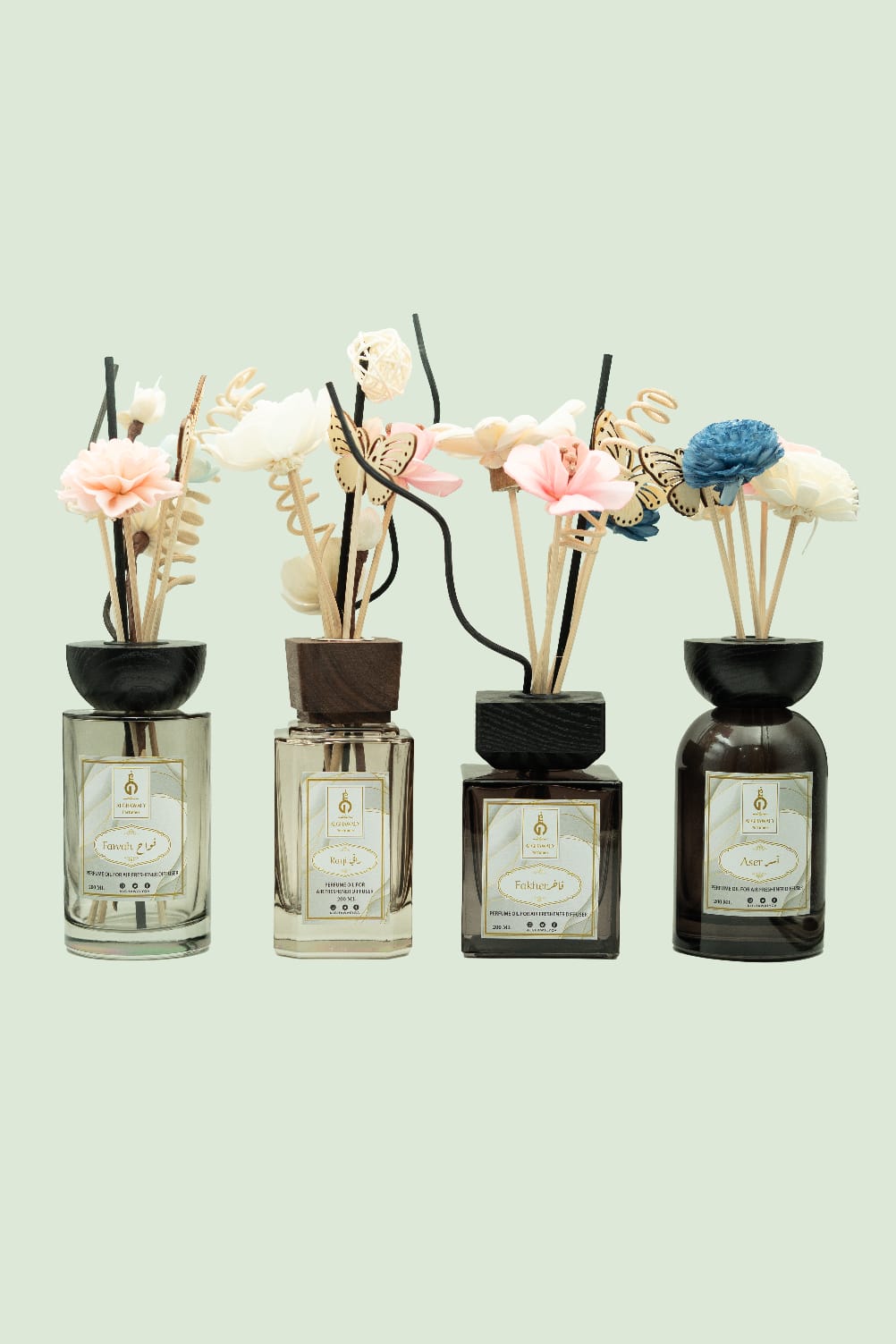 Fakher Stick Diffuser Set فواحة اعواد خشبيه برائحة فاخر