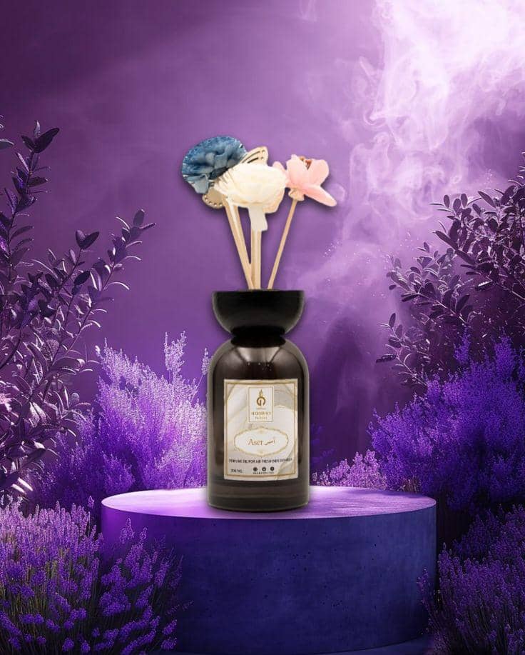 Aser Stick Diffuser Set فواحة اعواد خشبيه برائحة آسر