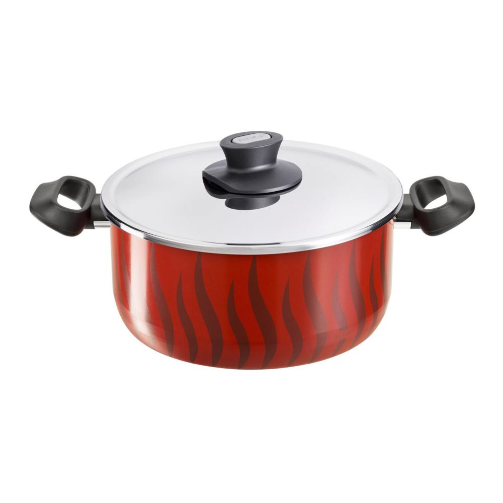 قدر  تيفال تيمبو فرنسي + غطاء مقس 24 سم سعة 4.5 لتر