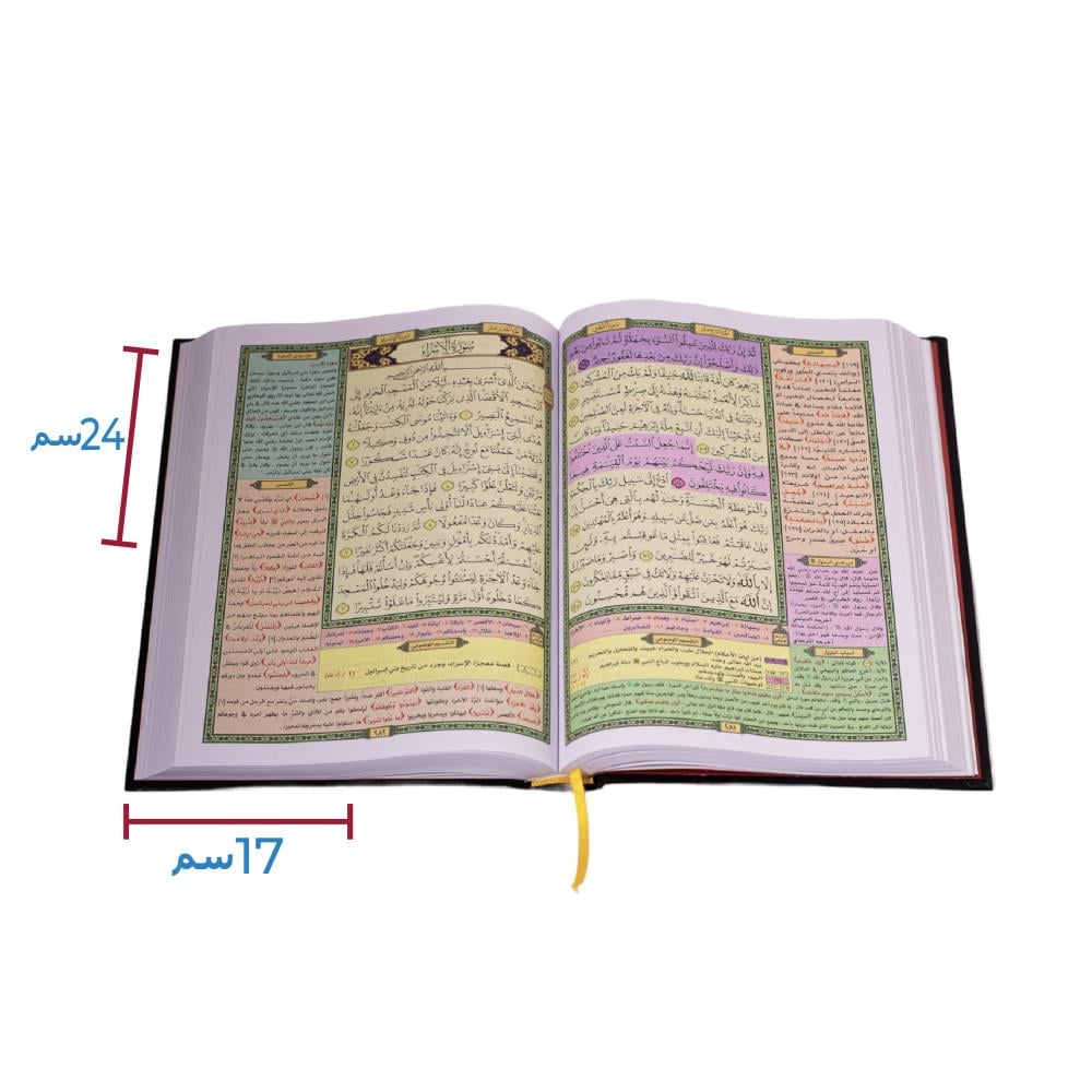 مصحف التقسيم الموضوعي للحافظ المتقن - 17x24 سم