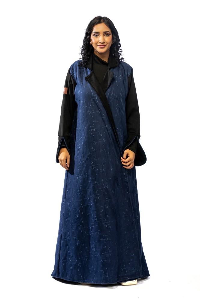 عبايه شمواه مطرز مع تدخيله اسود