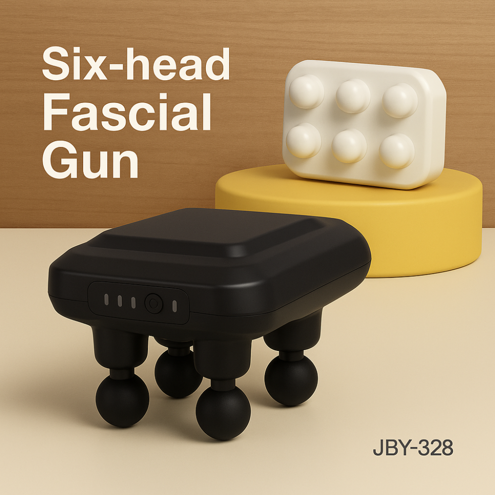 مسدس تدليك 6 رؤوس (6 Heads Fascial Gun)